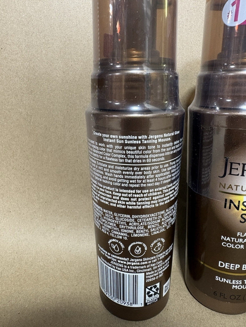 (Pack of 4) Jergens Natural Glow Self Tanning Mousse - Deep Bronze Body Bronzer