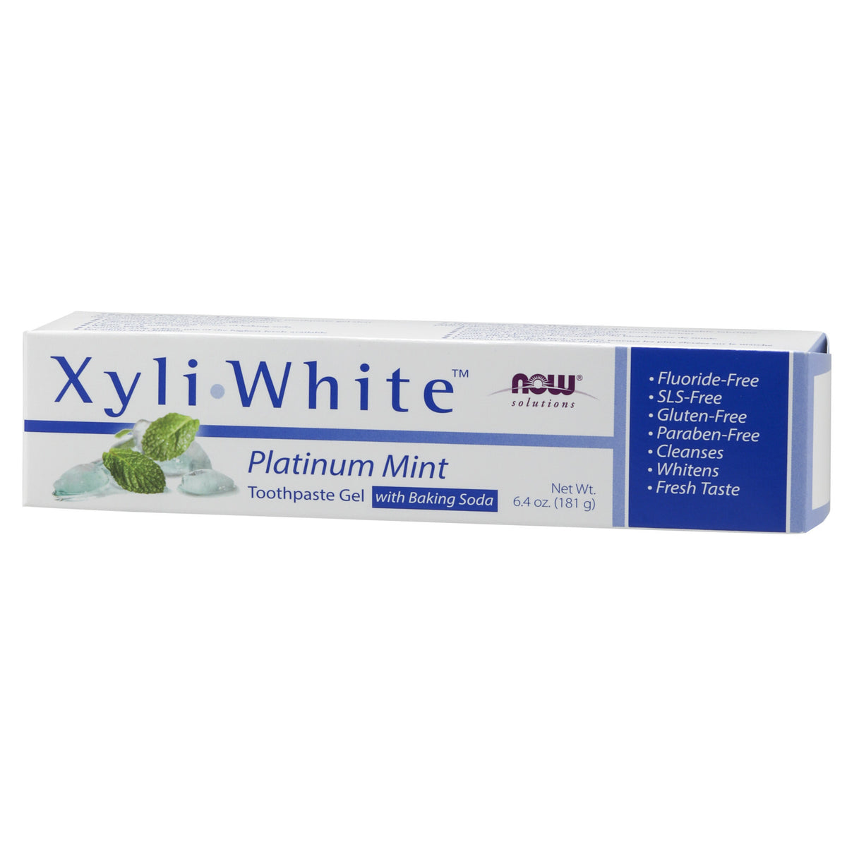 Natural Whitening Toothpaste Gel with Baking Soda & Xylitol - Mint Flavor, 6.4 oz, Pack of 2
