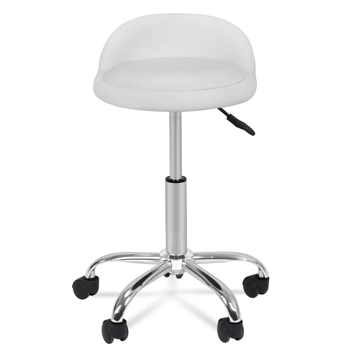 Adjustable PU Leather Salon & Tattoo Stool with Swivel & Casters