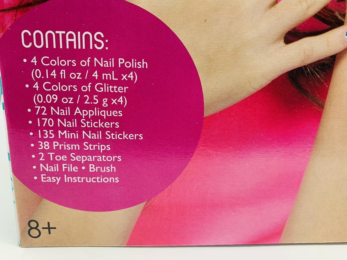 Nail Art Kit with Nail Polish Glitter Stickers and Accessories