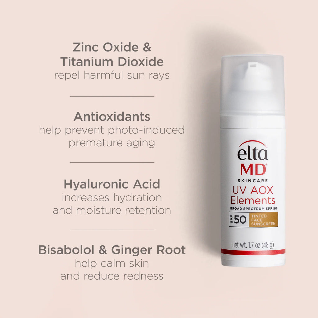 Elta MD UV AOX Elements Tinted SPF 50 Mineral Sunscreen 1.7oz - Broad Spectrum Hydrating
