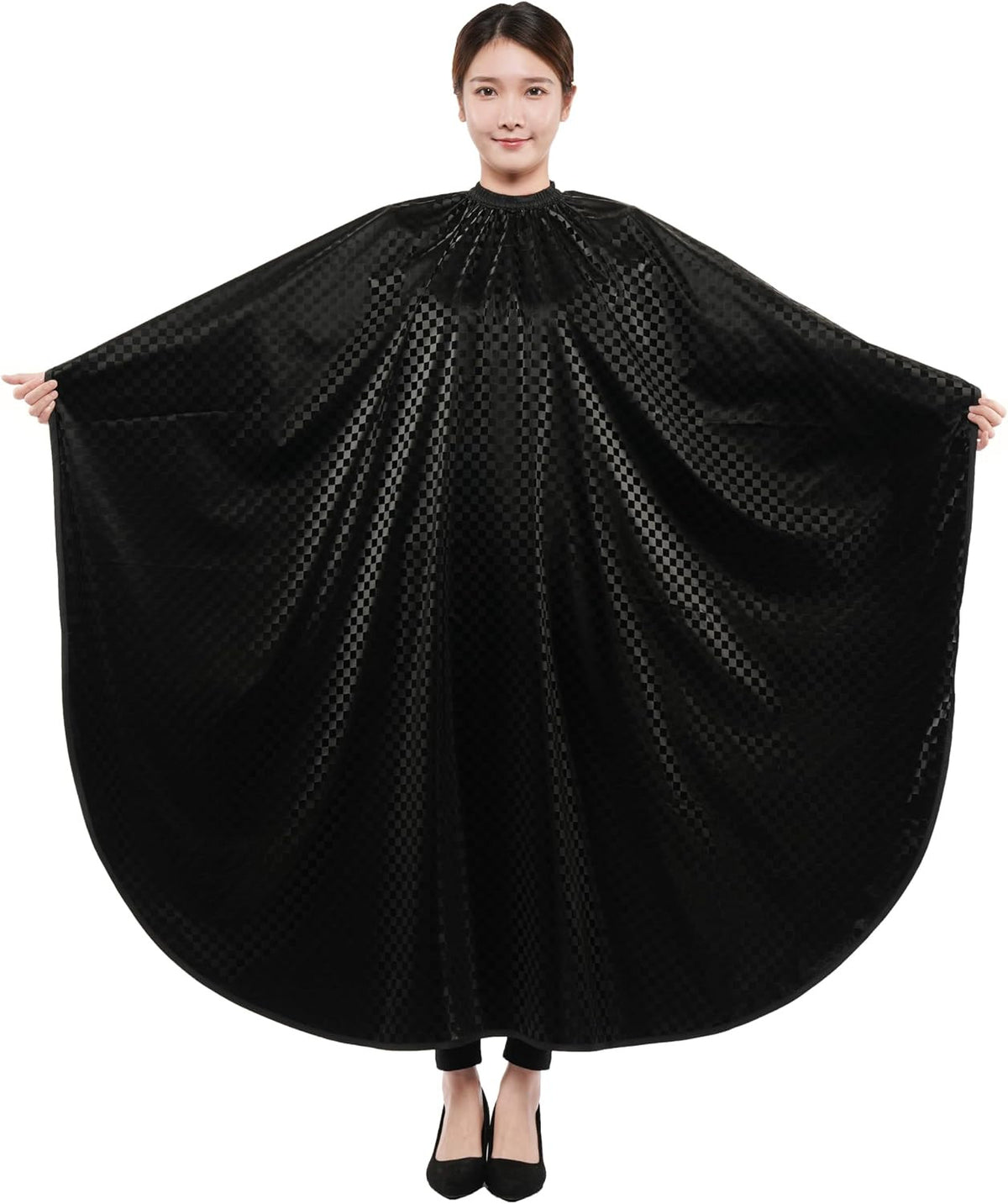 Professional Salon Hair Cutting Cape 54x62 Inches Water-Repellent Polyester Black