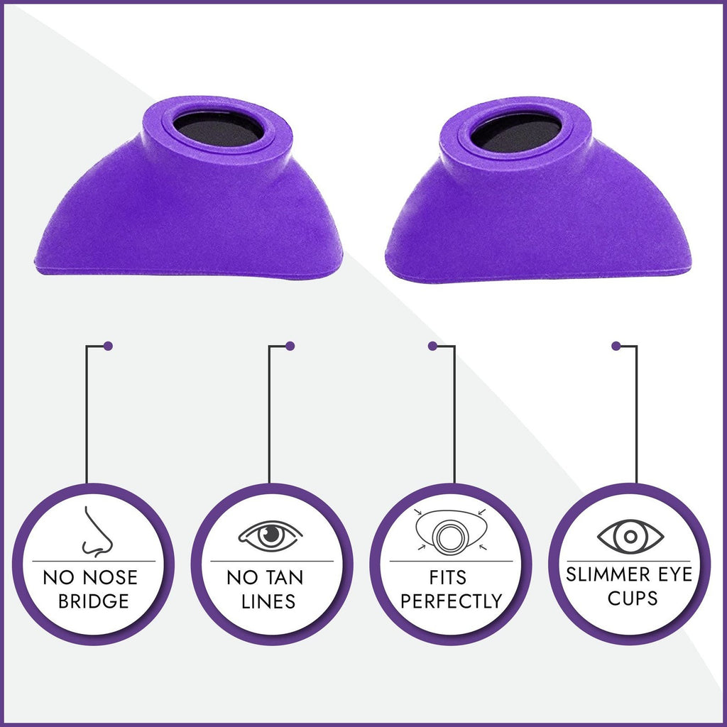 UV Protect Tanning Bed Goggles - Slim Flex Eyeshields for Indoor & Outdoor Use