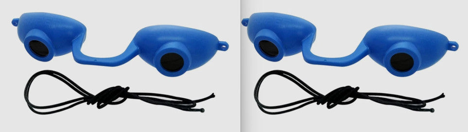 UV Eye Protection Goggles for Tanning Beds - 2 Pack Blue FDA Compliant