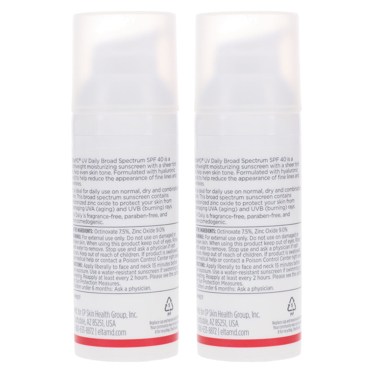 EltaMD UV Daily Broad Spectrum SPF 40 Tinted Face Sunscreen 1.7 oz - 2 Pack
