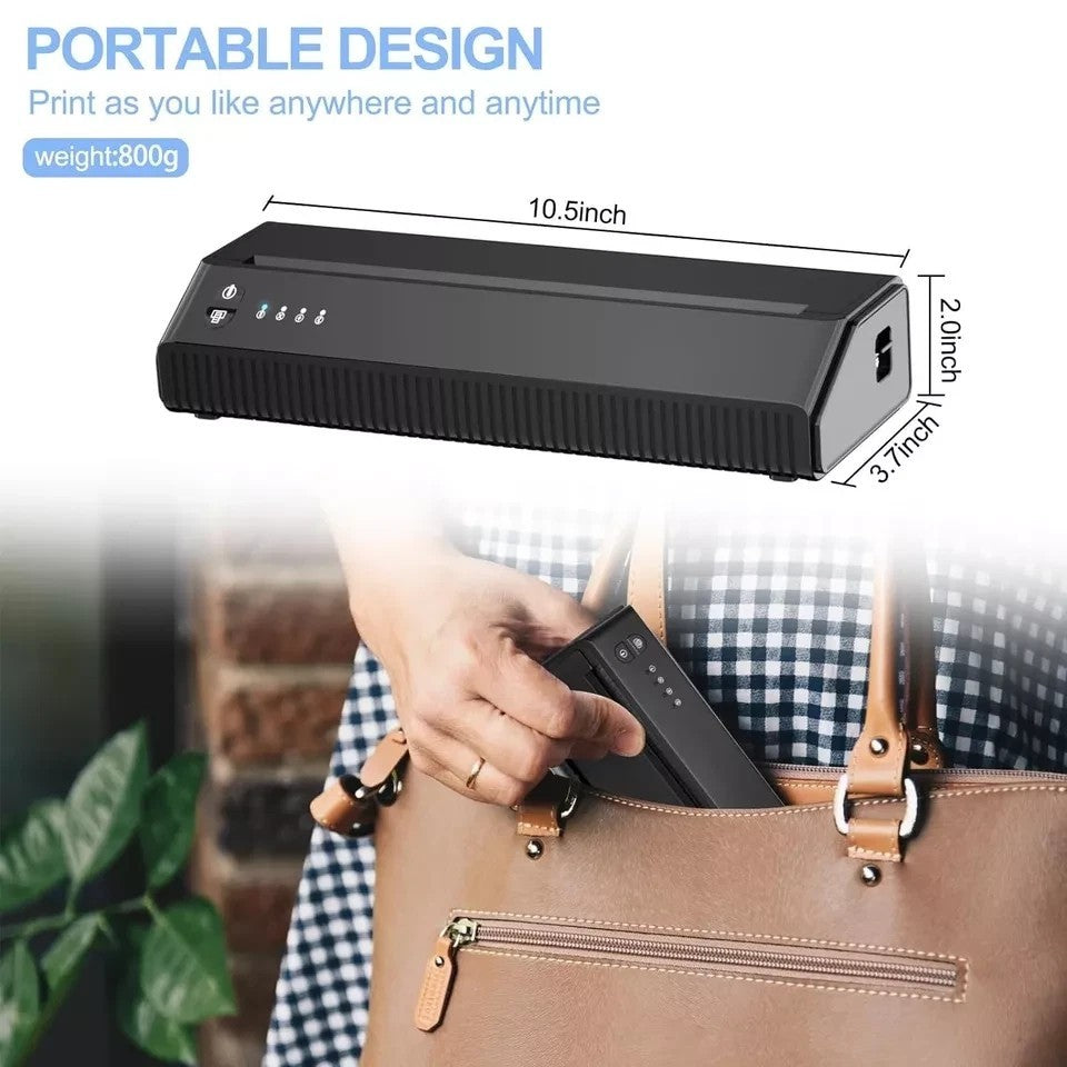 Wireless Tattoo Printer with 20 Sheets stencil paper USB Rechargeable