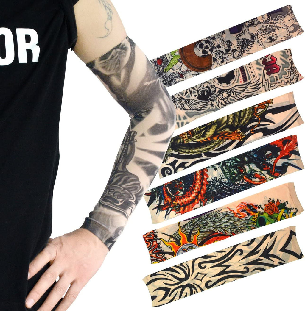 Temporary Tattoo Arm Sleeves 20Pcs Set - Sleeve Pro, Unisex Stretchable Body Art