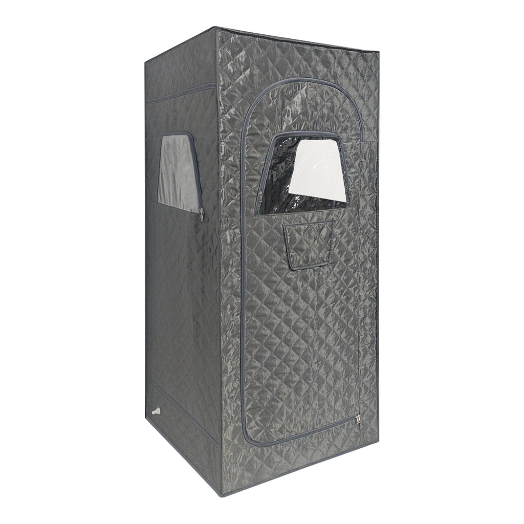 Portable Steam Sauna Tent with 2.6L Steamer & Folding Chair Gray