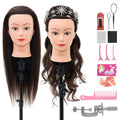 28 Inch Real Hair Mannequin Head for Hair Styling Cosmetology Practice