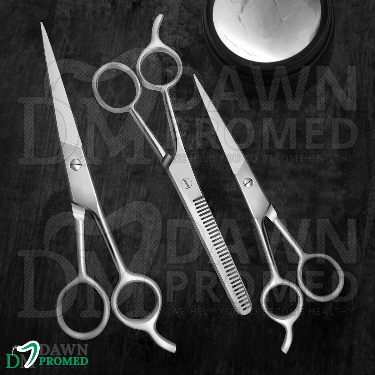 Professional Hair Cutting Scissors Thinning Shears Set - 3 Pieces