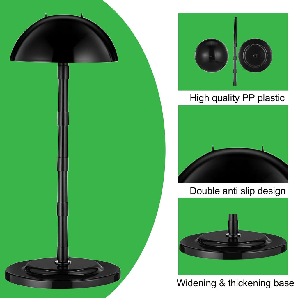 14.5 Inch Portable Wig Stand Holder with Anti-Slip Base for Display & Styling