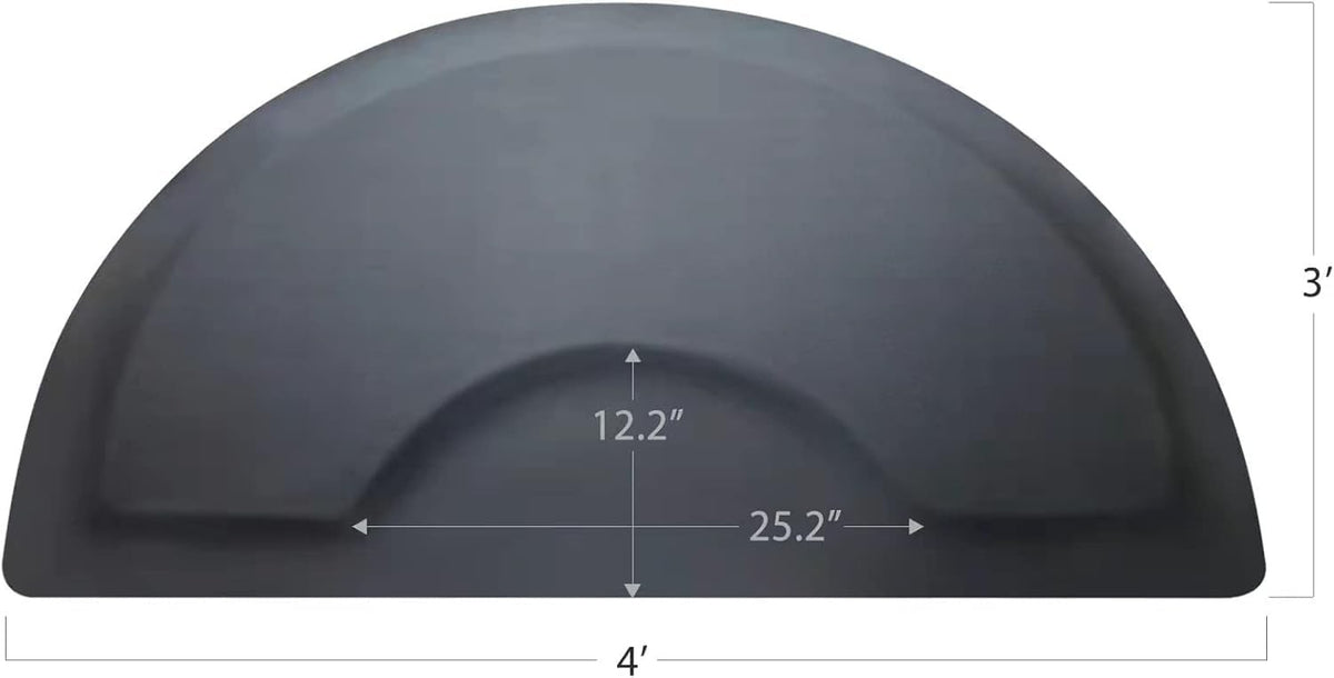 Anti-Fatigue Floor Mat for Salon & Barber Chairs 48x36 Black PVC Foam