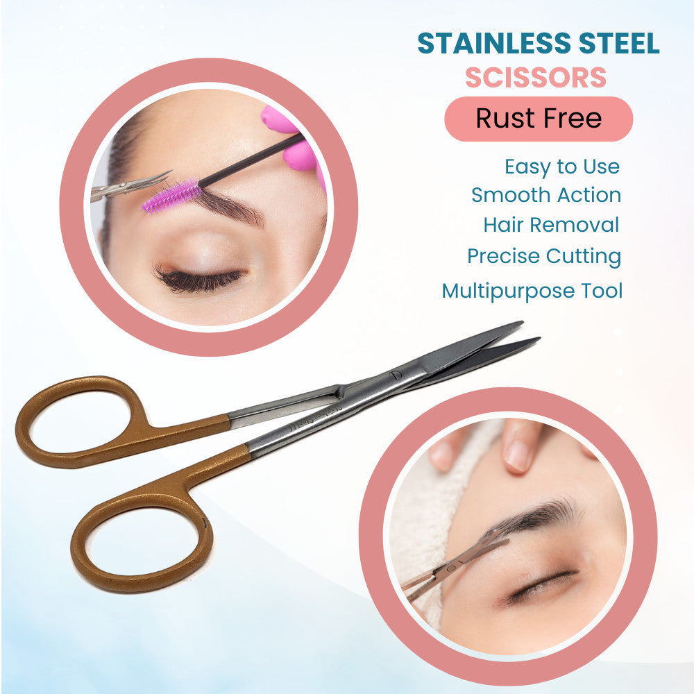 4.5-Inch Stainless Steel Salon Scissors for Nail, Eyebrow & Hair Grooming