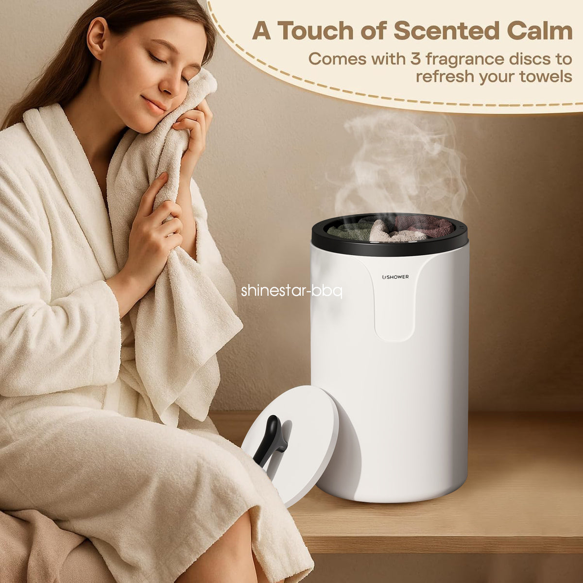 20L Towel Warmer Bucket - Auto Shut-Off Spa Bathroom Heater for 2 Towels