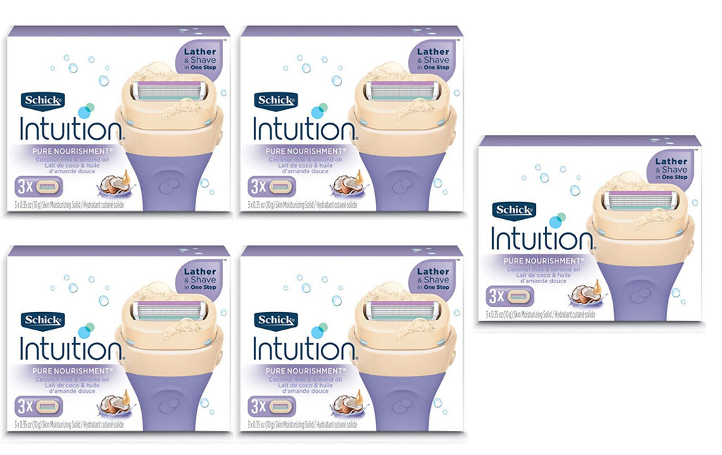 Schick Intuition Pure Nourishment Razor Refills with Coconut Milk & Almond Oil - 15 Cartridges