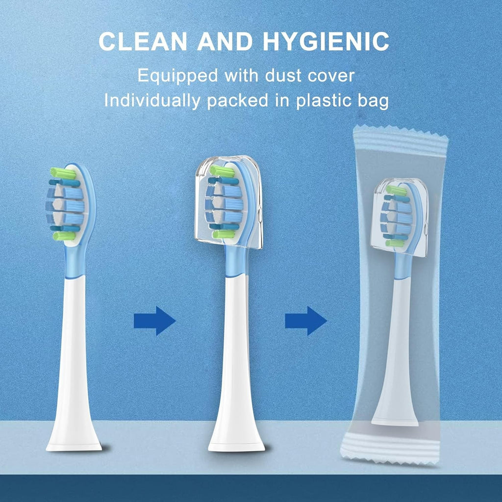 Replacement Toothbrush Heads for AquaSonic Vibe - Gentle on Gums, 6 Pack