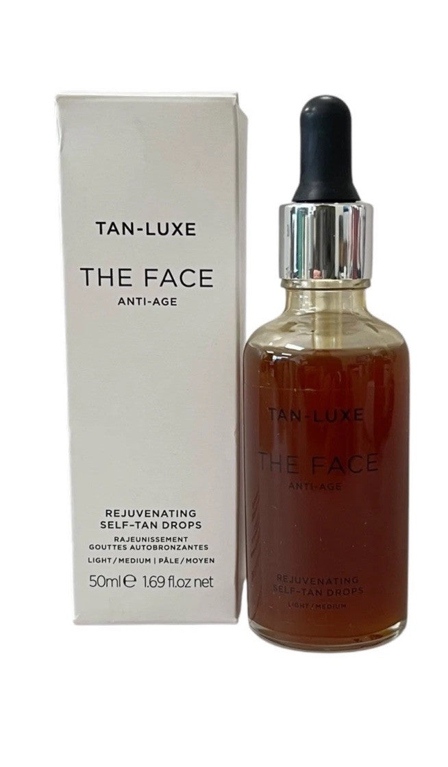 Self-Tan Drops for Face Light/Medium - Natural Glow, Anti-Age Nourishing Serum