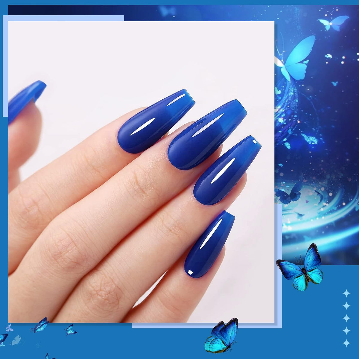 6 Colors Dip Powder Set for Nails - Glitter Glossy Nail Polish Alternative