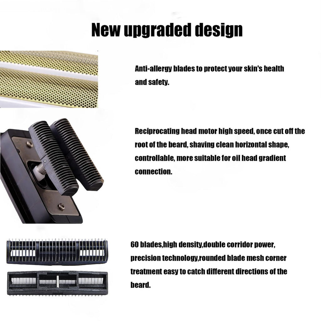 Replacement Foil and Cutter Set for Andis Pro Shaver TS2 17200 - 2PCS