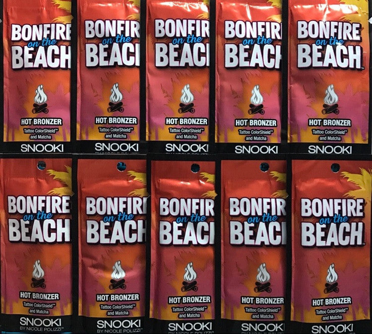 Dark Tingle Bronzer Packets for Indoor Tanning - Snooki Bonfire on the Beach, 10 Packets