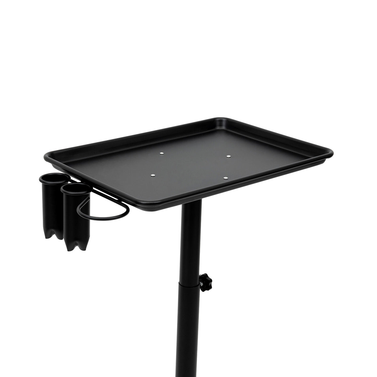 Adjustable Aluminum Salon Trolley Cart with Large Tray and Wheels