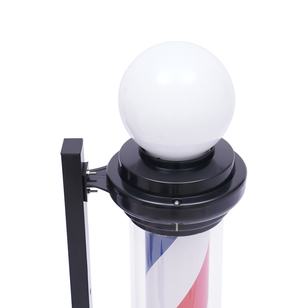 LED Barber Pole Light with Red White Blue Stripes for Salon Display