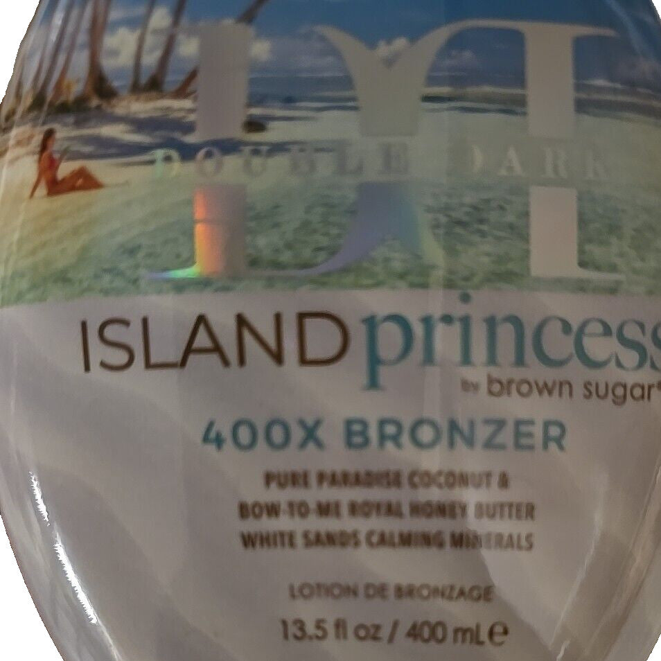 Brown Sugar Double Dark Island Princess 400X Bronzer Tanning Lotion 13.5 oz