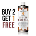 Organic African Black Soap Liquid for Body & Face - Unrefined Vegan Skin Cleanser