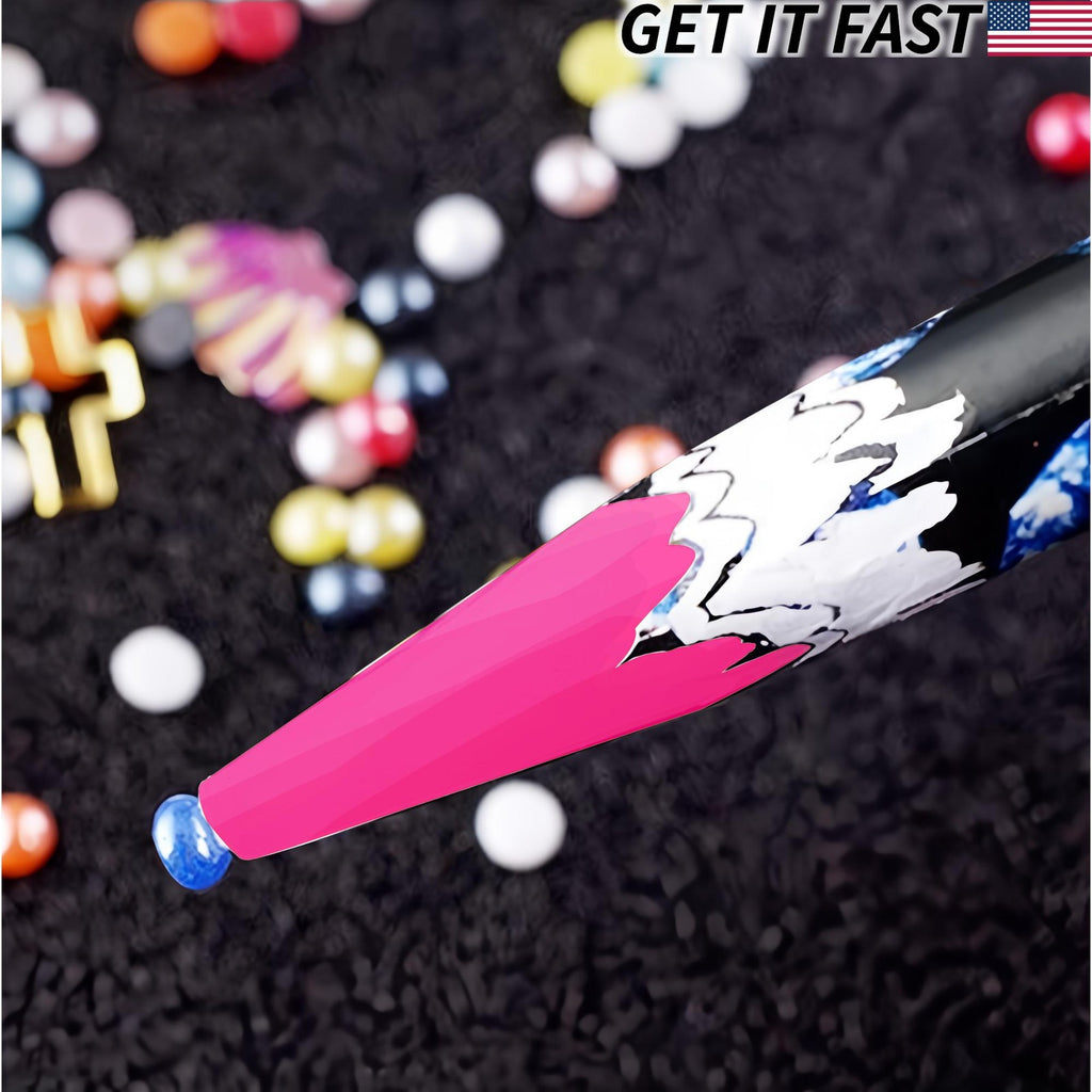 Pink Rhinestone Picker Wax Pencil for Nail Art & Crafting - Pack of 2