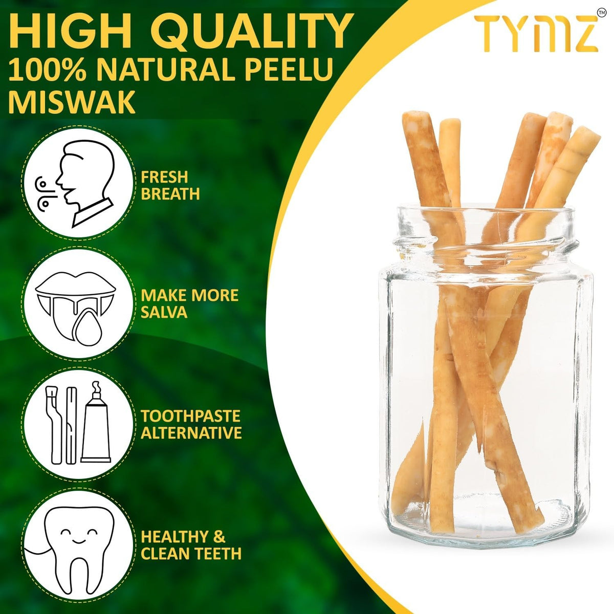Natural Miswak Teeth Sticks Pack of 6 – Eco-Friendly Traditional Oral Care