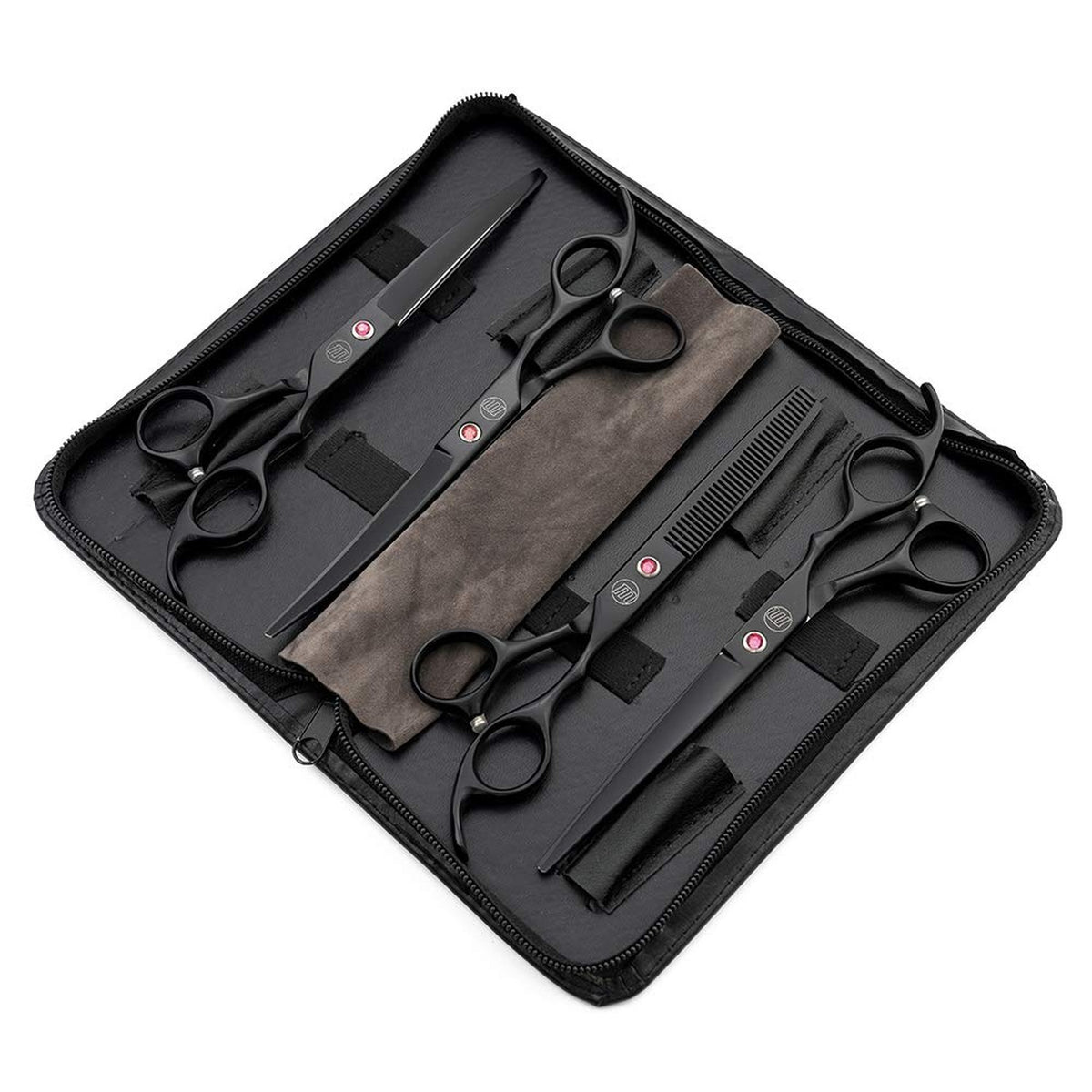 Dog Grooming Scissors Set - 7 Inch Pet Hair Cutting & Thinning Shears