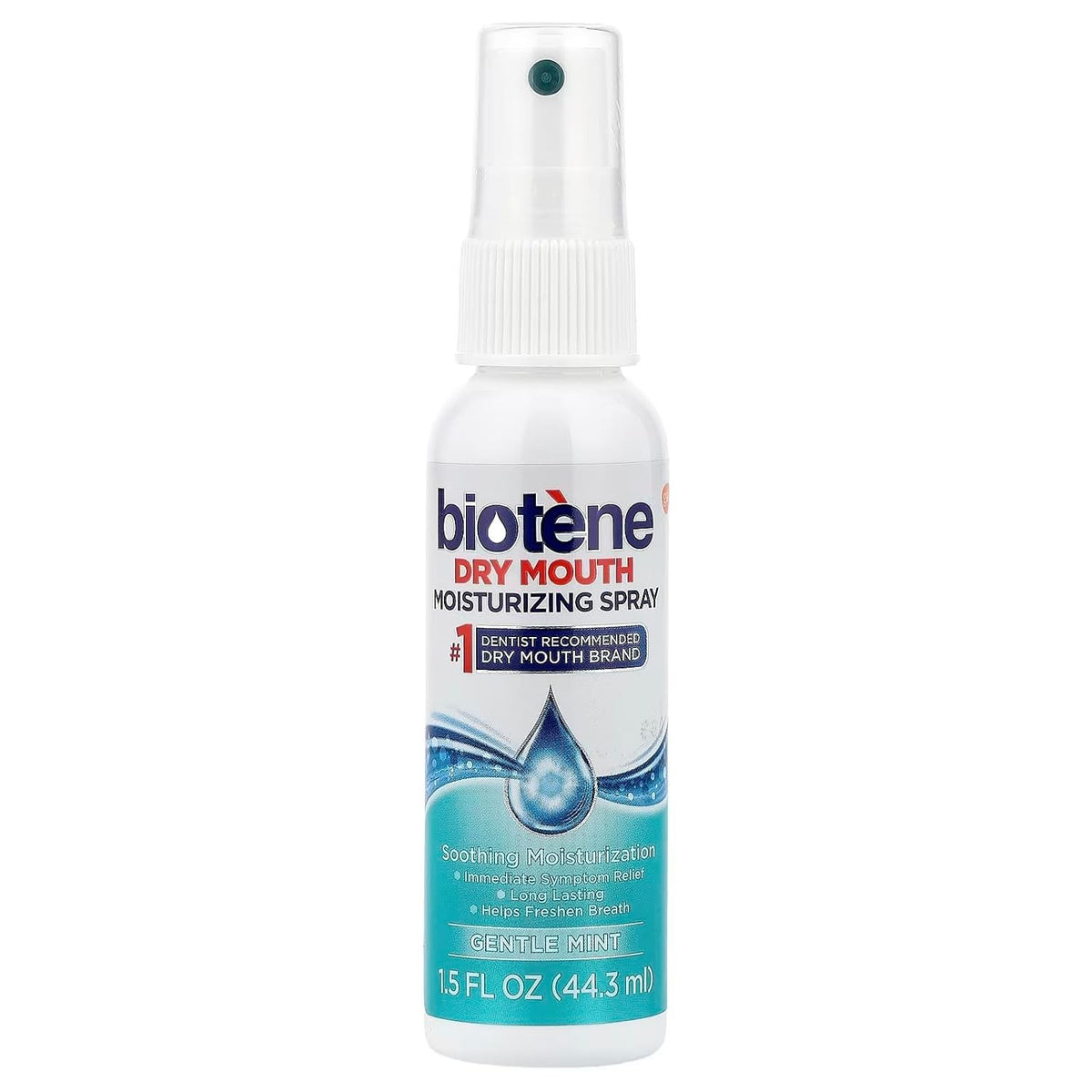 Moisturizing Mouth Spray for Dry Mouth Relief - Sugar-Free, Gentle Mint, Pack of 3
