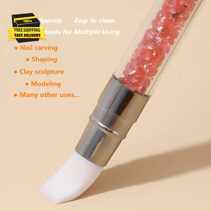 5Pcs Nail Sculpture Pen Set - Dual-Ended Silicone Nail Art Tools for Acrylic & Design