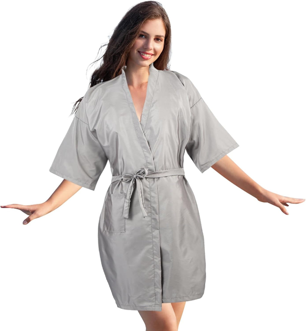 Salon Client Gown Robe Cape for Hair Cutting with Adjustable Tie