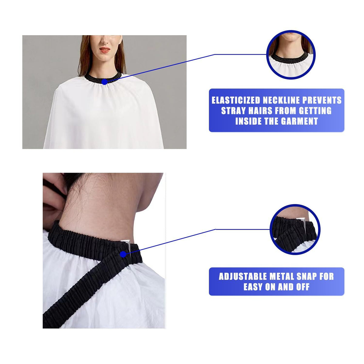 Waterproof Polyester Haircut Cape for Salon & Barber Use - Extra Large
