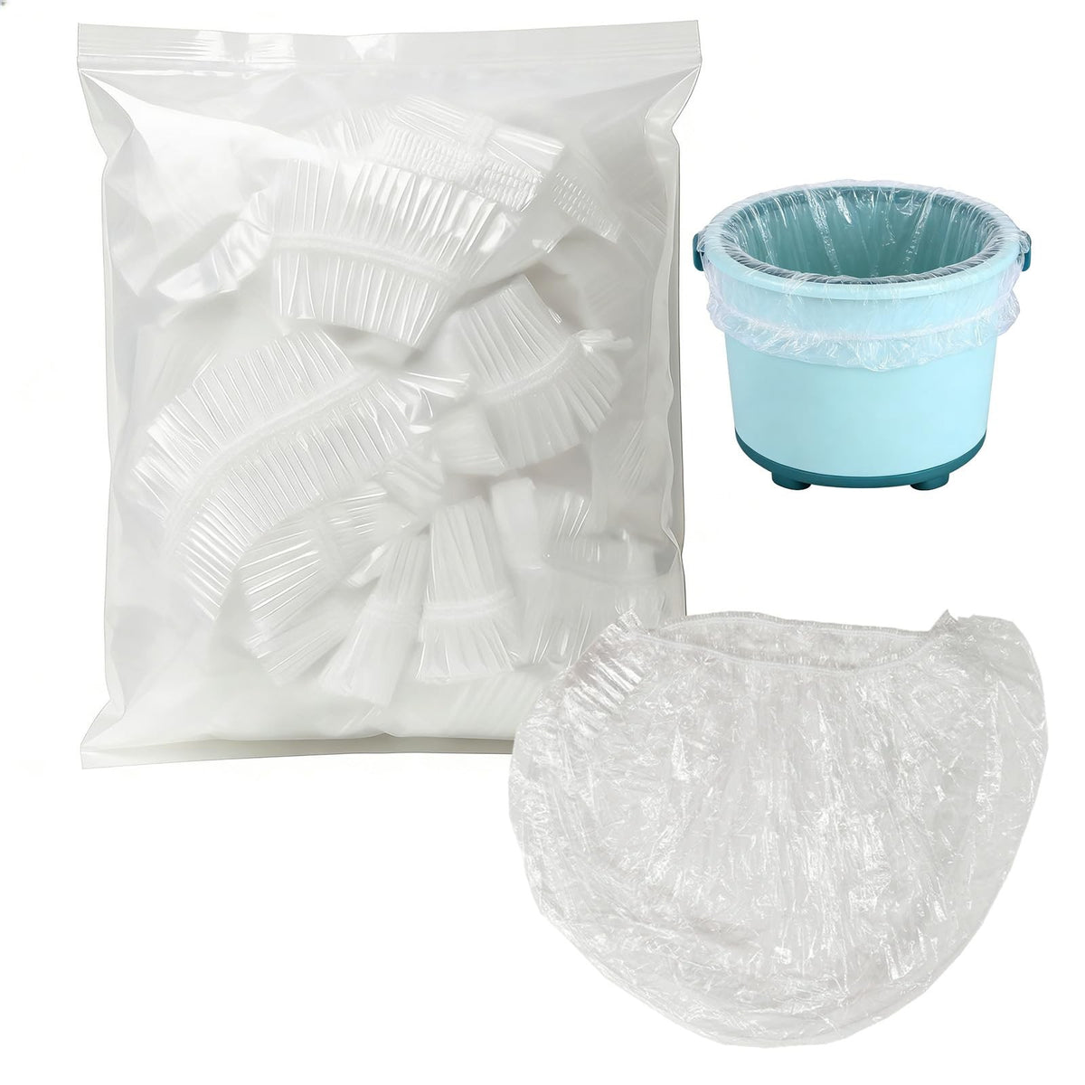 Disposable Spa Liners for Pedicure Foot Bath - 30 Pack White