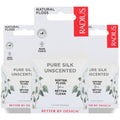 Pure Silk Unscented Dental Floss 3 Pack - Natural Oral Care