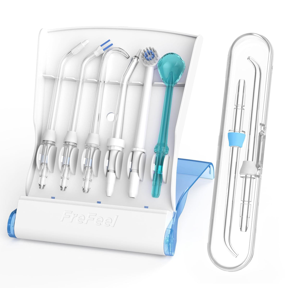 Water Flosser Replacement Tips Set with Storage & Travel Case - 8 Tips