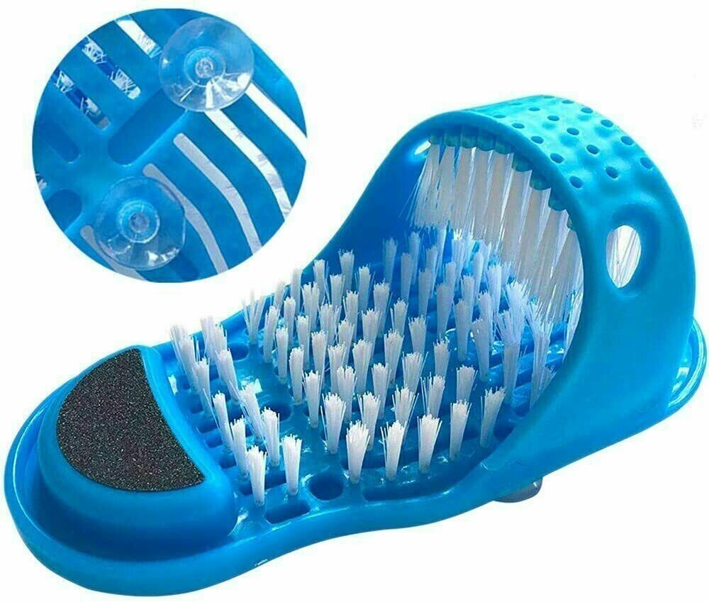 Foot Scrubber with Exfoliating Bristles and Suction Base for Foot Care