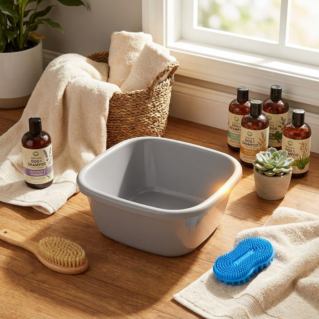 12 Quart Square Plastic Wash Basin Set - 4 Pack Gray Multi-Purpose Dish and Laundry Tubs
