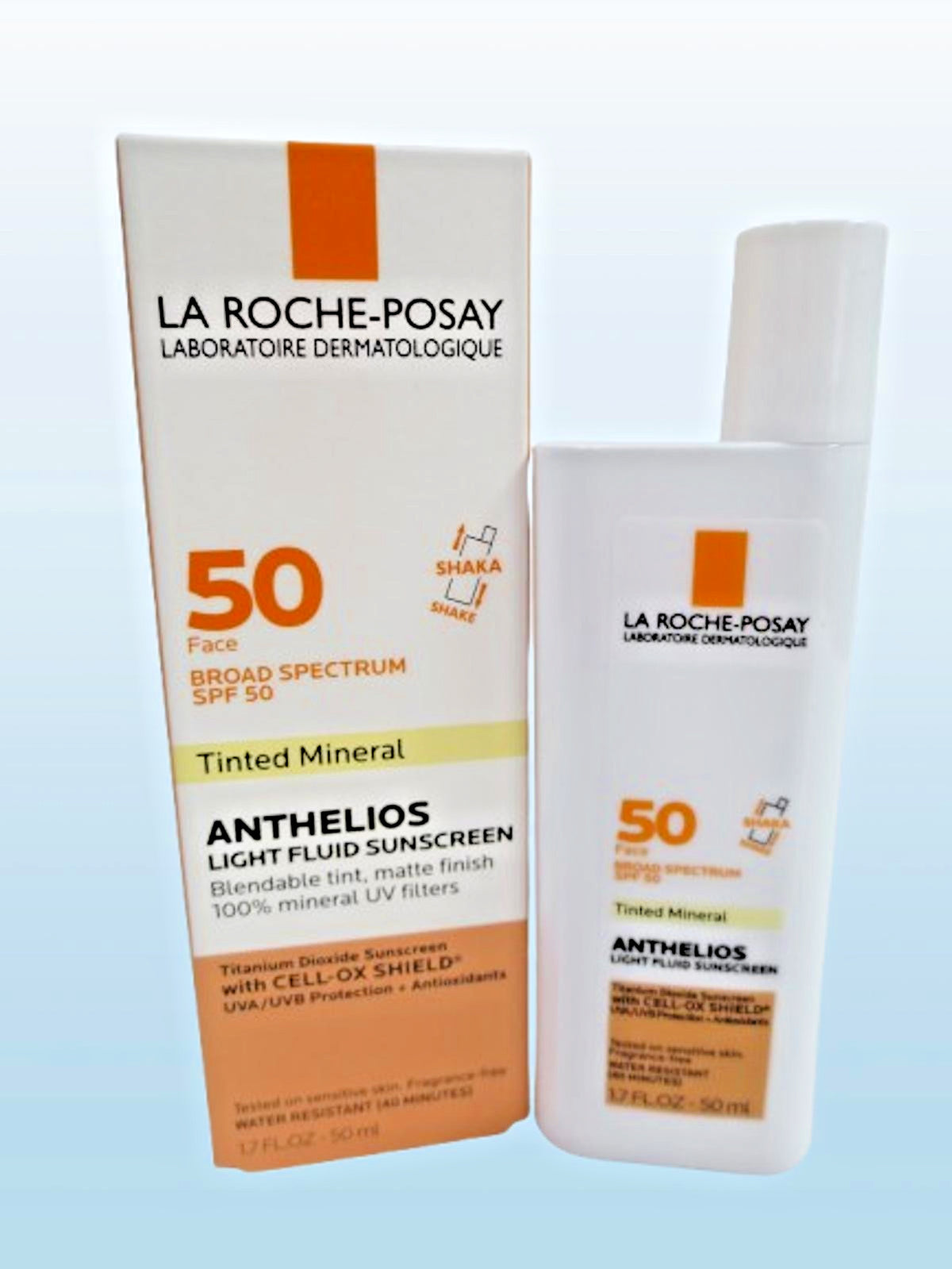 Tinted Mineral Sunscreen SPF 50 - Hydrating Sun Protection 1.7 Oz, 2 Pack