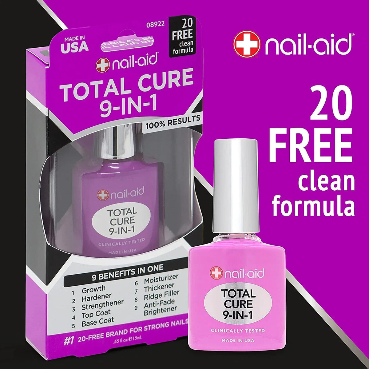 Nail-Aid 9-in-1 Nail Treatment & Strengthener for Weak, Brittle Nails