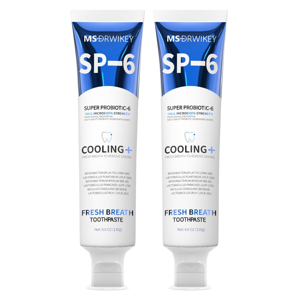 Probiotic Toothpaste for Fresh Breath & Oral Care - Summer Cool Mint, 4.6oz, 2-Pack