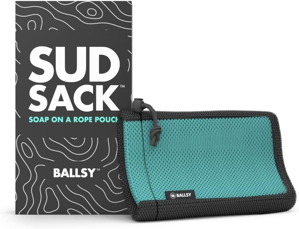 Bath & Body Soap Saver Bag - Exfoliating Shower Tool for Men & Women, Blue