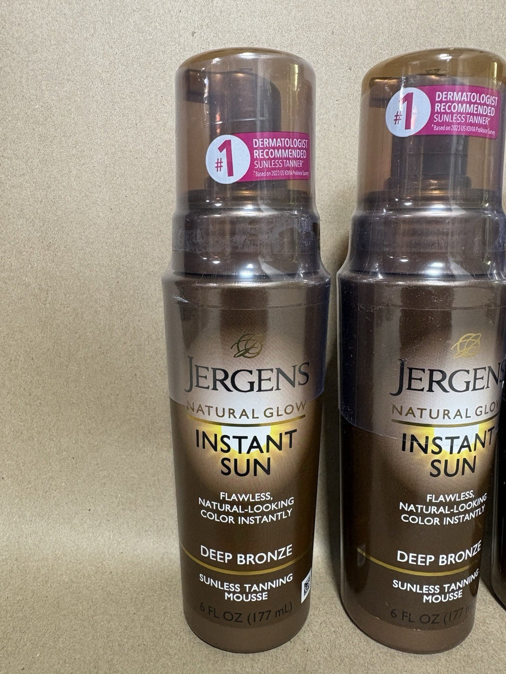 (Pack of 4) Jergens Natural Glow Self Tanning Mousse - Deep Bronze Body Bronzer