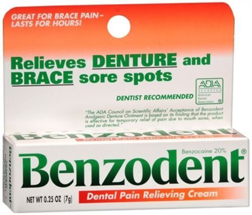 5 Pack Denture Pain Relief Ointment with Benzocaine - 0.25 Oz Each