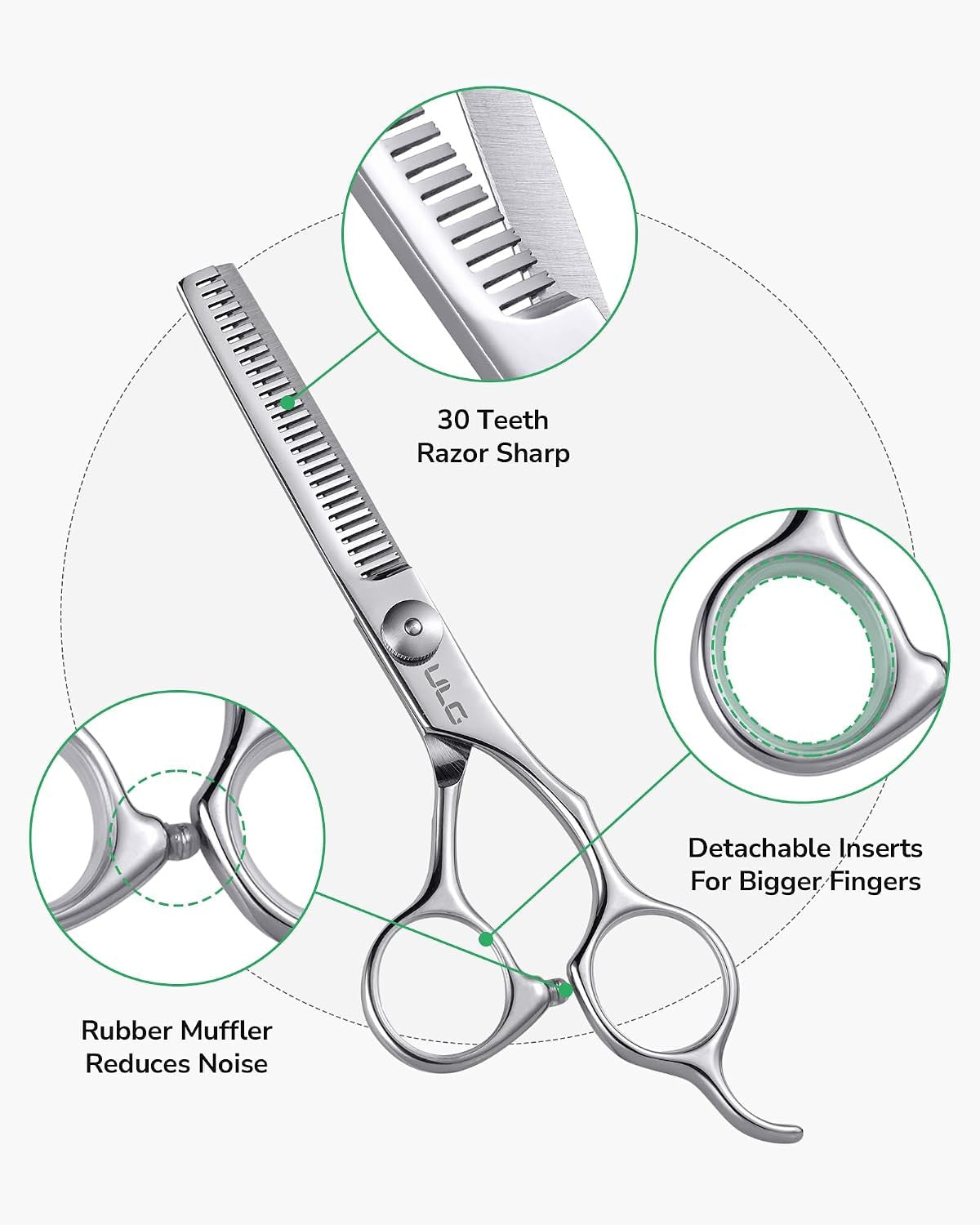 Professional Hair Thinning Scissors 6.5 Inch for Hair Cutting & Styling