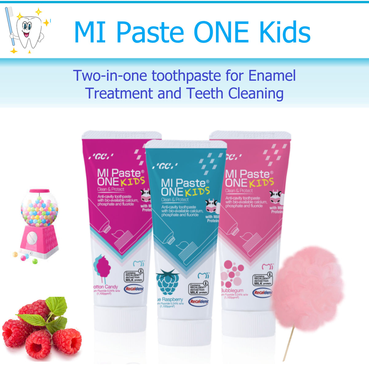 Kids Fluoride-Free Anti-Cavity Toothpaste with pH Buffering 46g | Multiple Flavors