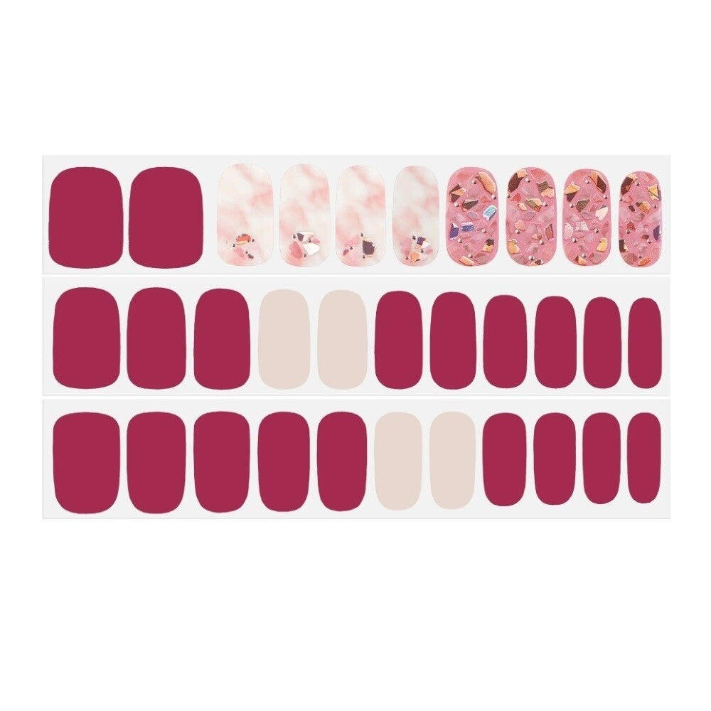 Gel Nail Strips Manicure Kit - Ultra Shine, Long Lasting, Easy Application