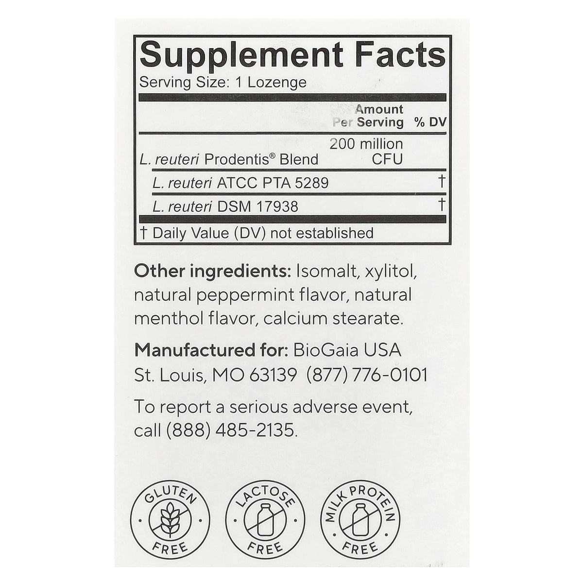 Probiotic Oral Health Lozenges for Gums & Teeth - Mint, 30 Count